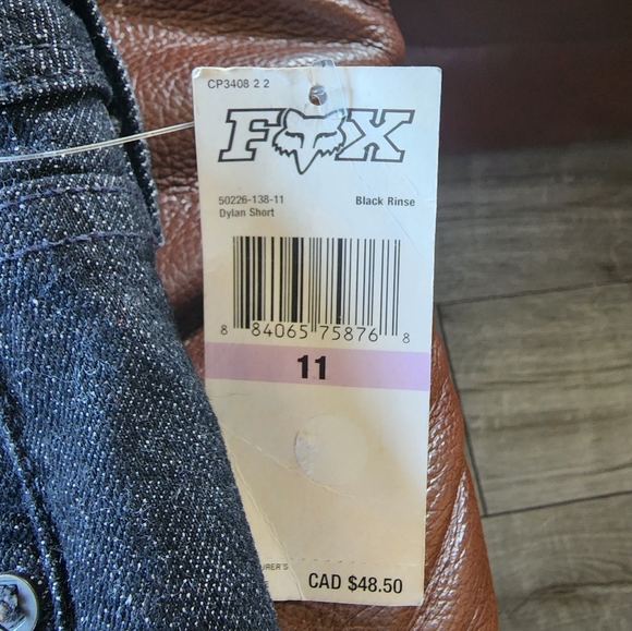 Fox "Dylan" Shorts - Black, Size 11 - Picture 2 of 3